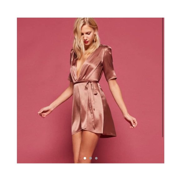 Reformation silk pink dress - Picture 1 of 2